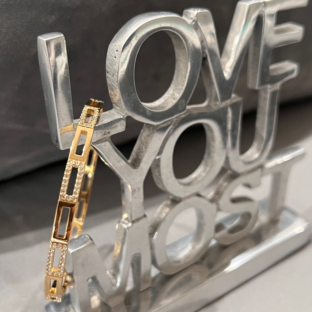 Swarovski gold bangle bracelet